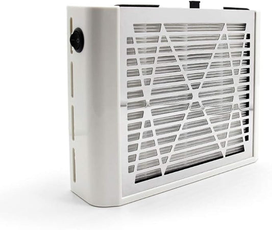 AONOLOVO Nail Dust Collector, Powerful Nail Vacuum Dust Collector Nail Tech Extractor Fan Manicure Tool for Acrylic Nails Removal, White