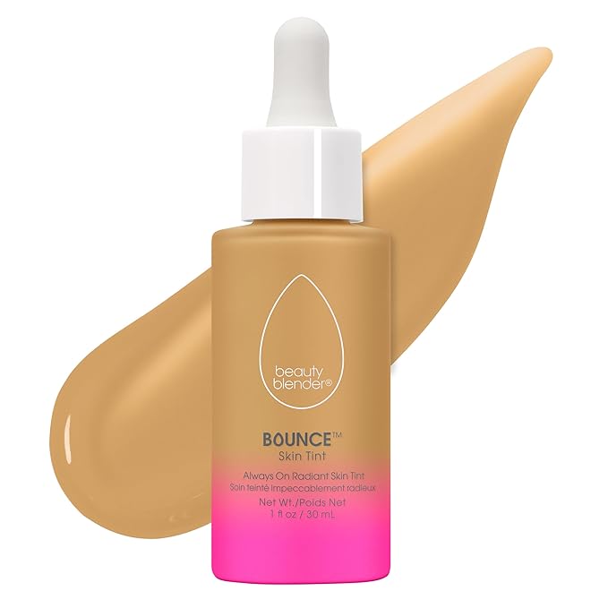 Beautyblender 12-Hour Always on Radiant Skin Tint, Breathable Serum Foundation Stays Put for All Day Long Wear, Infused with Hyaluronic Acid & Niacinamide, Medium 4