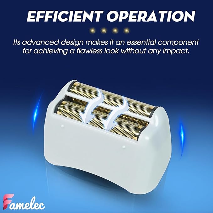 Pro Foil and Cutters for Andis Foil Shaver Models TS1 17150 17235 17220 TS2 17200, Razor Blades & Gold Foil Shaver Blades Compatible with Andis Shaver Foil Replacement #17155 17160 17280