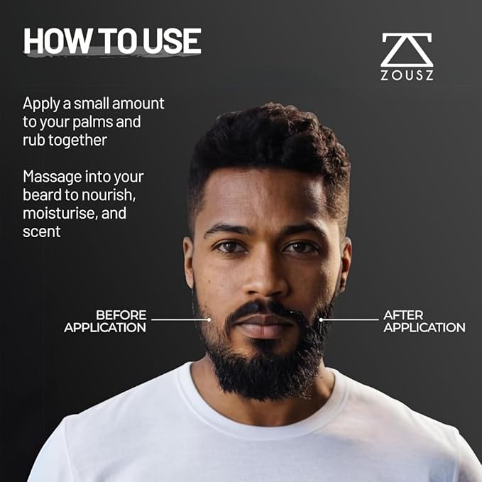 Black Oud Beard Oil for Men, Beard Moisturizer & Conditioner, Non-Greasy Men's Beard Care Essential, Growth Enhancer Natural Beard Oil Men's Gift, 1 Fl Oz Dropper Bottle