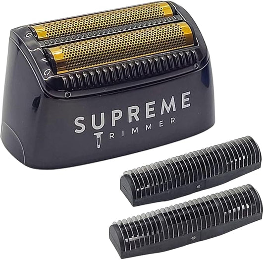 Supreme Trimmer Replacement Foil & Cutter SB55 | Hypoallergenic Foil for Crunch Lite STF600 | Black