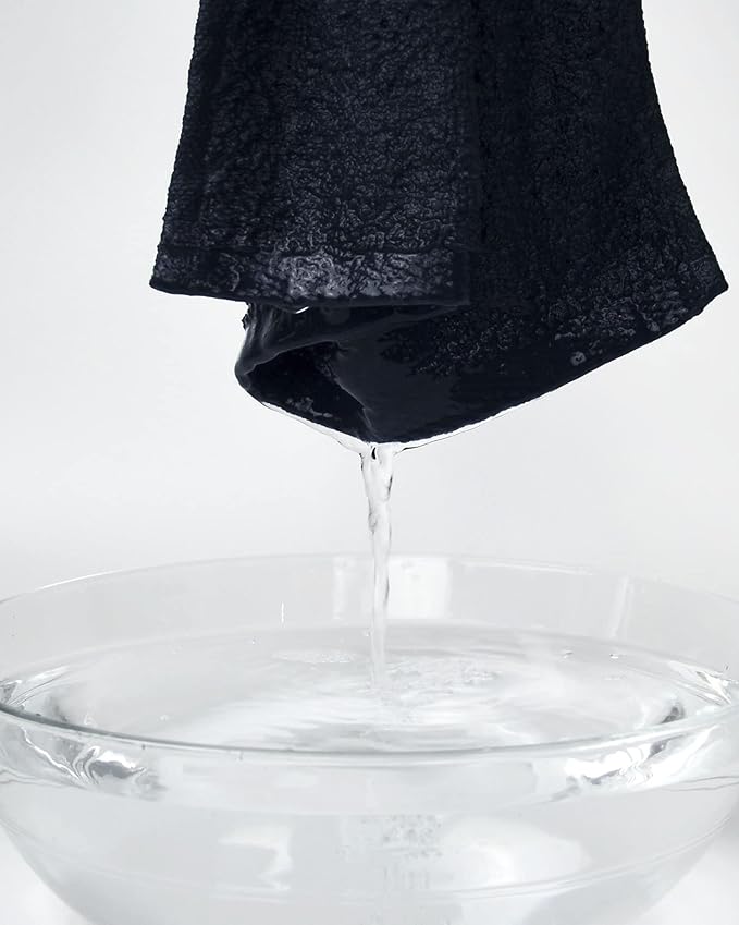 Cleanbear Washcloths 12 Pack Wash Cloths 100% Cotton Soft Bathroom Washcloth Set (Dark-Grey)