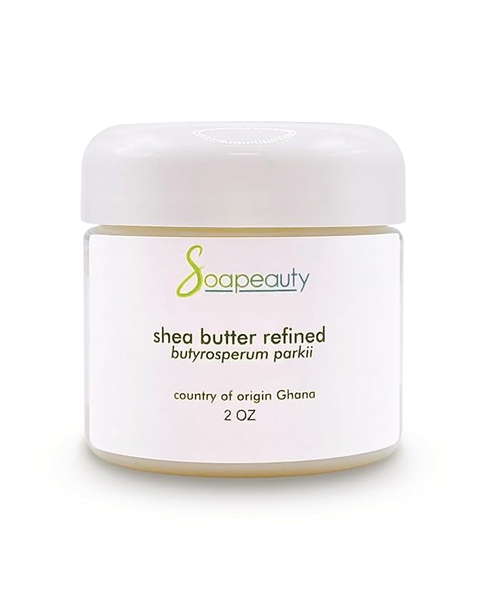 Soapeauty 100% Pure Refined African Shea Butter - Expeller Pressed, Odorless - Pure Moisturizer for Skin & Hair - Ethically Sourced from Ghana | 2 oz