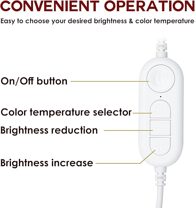 Foldable Desk UV Light for Nail Manicure and Eyelash Extension, 3 Light Settings Bright Fill-in Lamp, White (23 * 11.5 Inch)