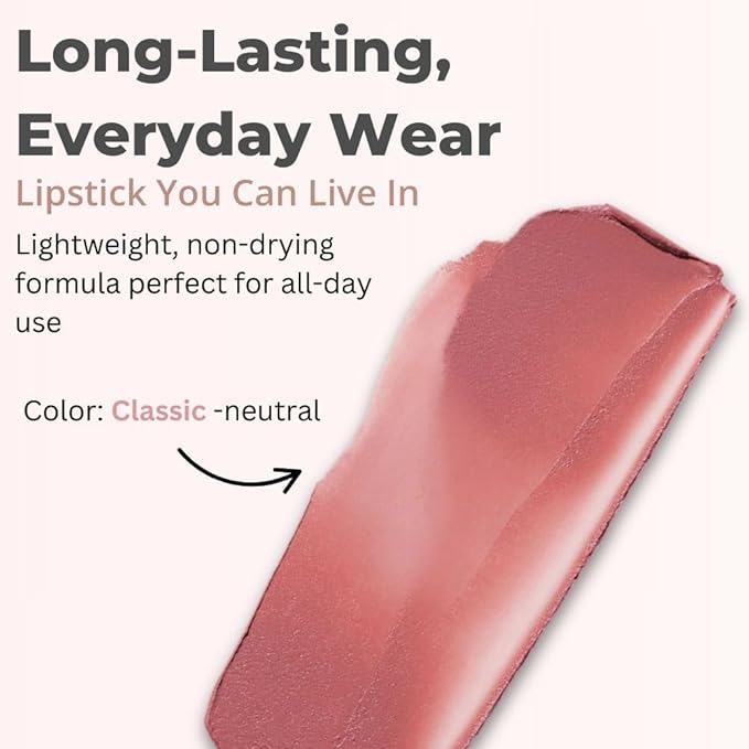 Merit Signature Lip Lightweight Matte Lipstick - 0.10 oz / 3 g (Classic (neutral), standard)