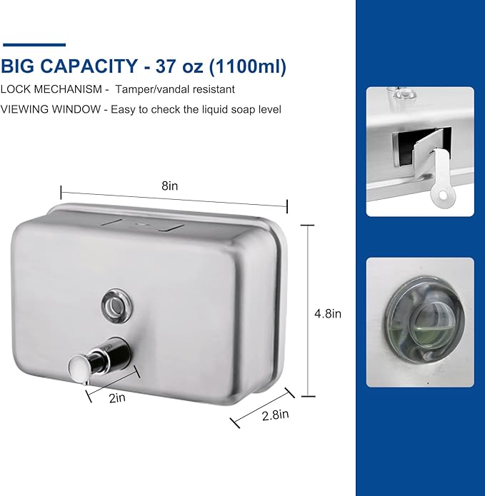 Commercial Soap Dispenser and Paper Towel Dispenser Bundle