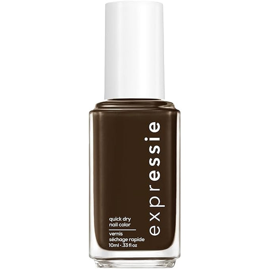 Essie expressie, Quick-Dry Nail Polish, 8-Free Vegan, Dark Brown, Take The Espresso, 0.33 fl oz