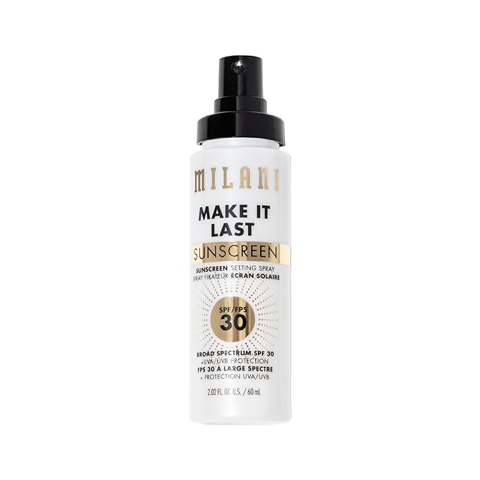 Milani Make It Last Sunscreen - Sunscreen Setting Spray with SPF 30 - Makeup Primer and Setting Spray with SPF30 Sunscreen, Long Lasting Makeup Finishing Spray