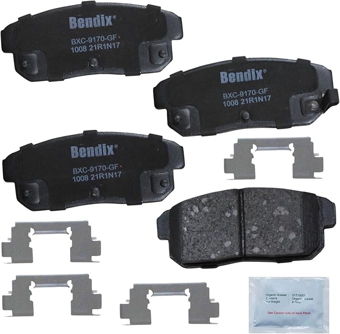 Bendix Priority1 CFC1008 Ceramic Rear Brake Pads for Mazda RX-8 2011-2004