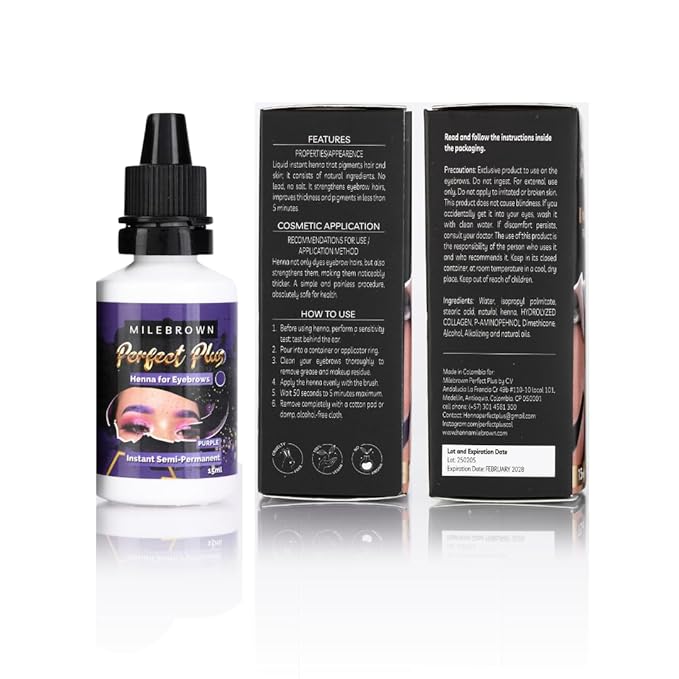 Eyebrow Henna, for natural-looking coloring, 15 ml (Purple)