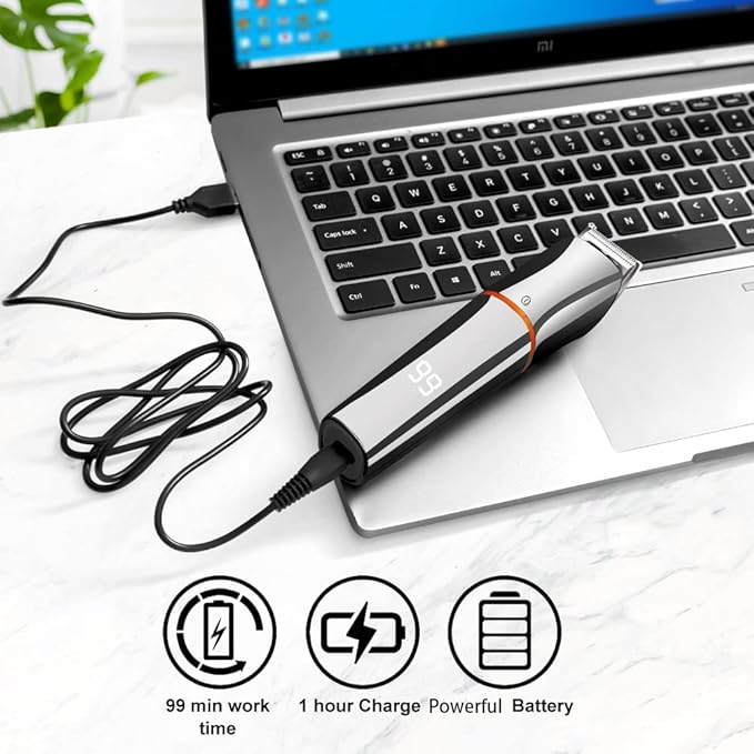 SURKER Beard Trimmer for Men Hair Clippers Body Mustache Nose Hair Groomer Cordless Precision Trimmer 6 in 1 Grooming Kit Waterproof USB Rechargeable