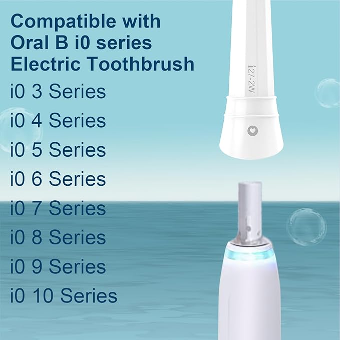 10pcs iO Replacement Heads Compatible with Oral B iO 2/3/4/5/6/7/8/9/10 Series Electric Toothbrush,IO Toothbrush Heads Compatible with Oral B iO,Medium-Hard bristles Care for Your Teeth,White