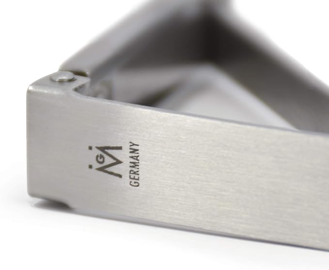 GERMANIKURE Pocket Nail Clipper Leather Keychain Case – Foldable All in one Nail Care Tool - Made in Germany of FINOX Stainless Steel – Travel Nail Clipper, Cleaner, File