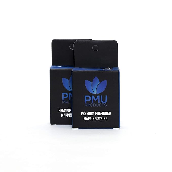 THE ORIGINAL Pre-Inked Microblading String for Brow Mapping - Measuring Tool for Marking Symmetrical Eyebrows (Pack of 2)