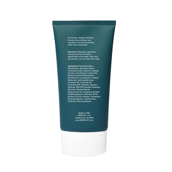 DRMTLGY Concentrated Foot Cream for Dry Cracked Heels - Heel Cream & Foot Lotion for Dry Cracked Feet -Dry Feet Treatment for Women & Men