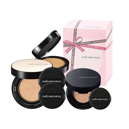 [JUNGSAEMMOOL OFFICIAL] Essential Skin Nuder Cushion Gift Set (Medium) | Nuder Cushion (Refill included) + Mini + Puff (1pc) | SPF 50+ PA+++ | Mother's Day Gift
