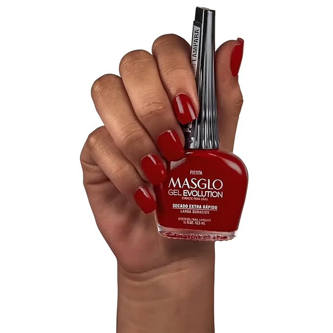 MASGLO Gel Evolution – Set of 3 Nail Polishes No UV/LED Lamp Needed, Fast-Drying, 12-Day Wear, 14-Free Formula, High-Gloss Finish, vegan (0.5 oz Each) h