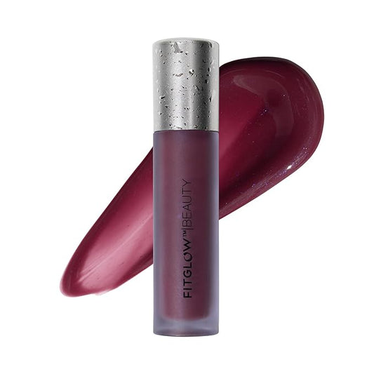 FITGLOW Beauty - Lip Colour Serum | Vegan, Woman-Owned Clean Beauty (Ever - Deep Plum)