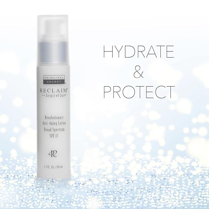 Principal Secret – Reclaim with Argireline – Revolutionary Anti-Aging Lotion – Green & White Tea Antioxidant Broad Spectrum SPF 15 – 1.7 Ounces