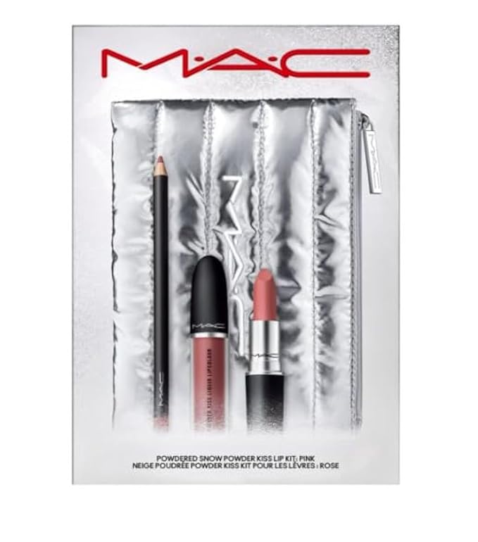 M.A.C Powdered Snow Powder Kiss Lip Kit - Pink