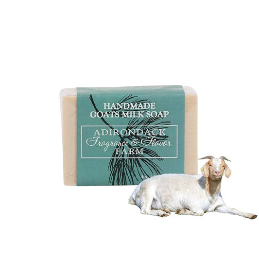 Adirondack Fragrance & Flavor Farm ADK Natural Goat Milk Soap Bar 4 oz., Handmade Organic Olive Oil Soap, Vegan Antioxidant Body Soap for Moisturizing Men, Women & Babies with Dry and Sensitive Skin
