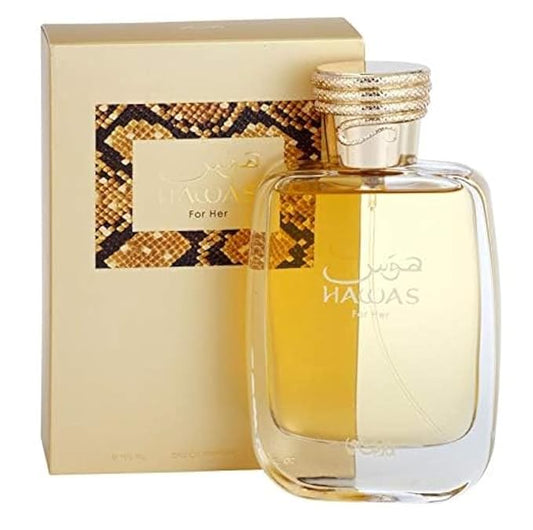 RASASI Hawas For Her - Eau de Parfum 100ML (3.4 OZ) - Premium Arabian Perfume For Women, A Signature Women Perfume Long-Lasting Fragrance For All Day Freshness, Ideal Gift For Women for any Occasion