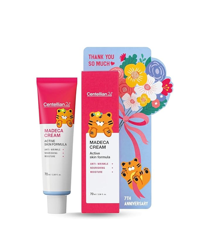 CENTELLIAN 24 Madeca Cream (Special Edition - Thank You, 2.4fl oz) - Centella Moisturizer for Face, Korean Skin Care. Dry, Sensitive Skin. TECA, Centella Asiatica, Madecassoside