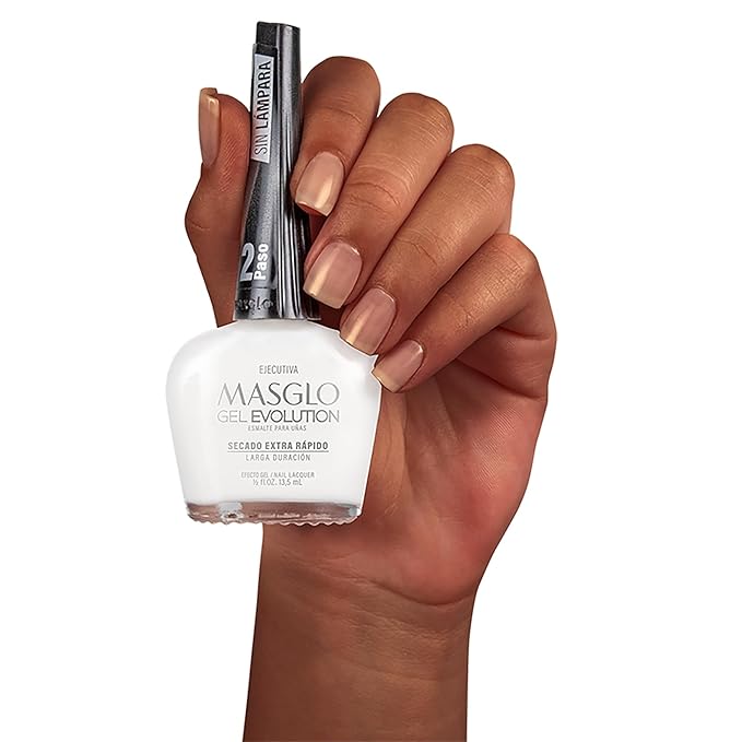 MASGLO Gel Evolution – Set of 3 Nail Polishes No UV/LED Lamp Needed, Fast-Drying, 12-Day Wear, 14-Free Formula, High-Gloss Finish, vegan (0.5 oz Each)