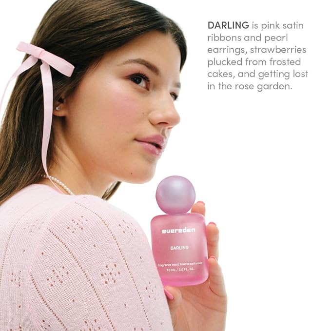 Evereden Hair and Body Mist - Darling: Clean and Vegan Collectible Hair and Body Spray for Teen Girls - Amplify Your Self-Expression with Iconic Scents in Mesmerizing Fragrance Mist Dispensers