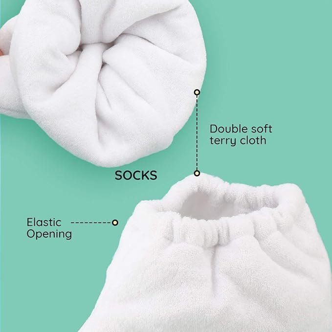 Paraffin Bath Mitts Liners, Segbeauty Snug Elastic Opening Paraffin Wax Glove and Bootie with Double Terry Clothes, Hand and Foot Bags for Thermal thera-py SPA treat-ment Paraffin Machine