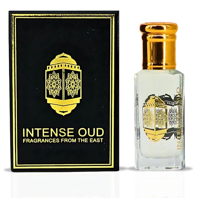 INTENSE OUD Vanilla Rose Long Lasting Arabian Perfume Oils for Women 12ML (0.40 OZ) Fragrance Oil with Turkish Rose, Creamy Vanilla & Musky Base - Concentrated Perfume Oil in Elegant Black Gift Box