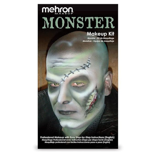 Mehron Makeup Premium Character Kits| Costume Kits for Halloween & Cosplay| Made in the USA | Complete Kit Includes all Makeup, Tools, & Instructions on How to Create the Look | (Monster/Frankenstein)