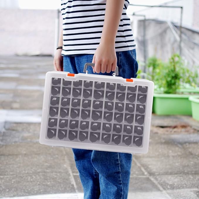 ALCYON Universal Nail Polish Holder & Organizer Contains 54 Bottles for Gellen, for Beetles, for Sally Hansen, for OPI, for Essie and Other Fingernail Polish (ONLY A CASE)-Clear