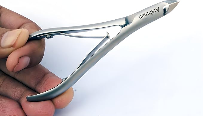 Cuticle Nippers Cuticle Clippers Trimmer Jaw Extremely Sharp Blades Stainless Steel Pusher Cutter Remover Pedicure Manicure Nail Nipper Tools with Double Spring