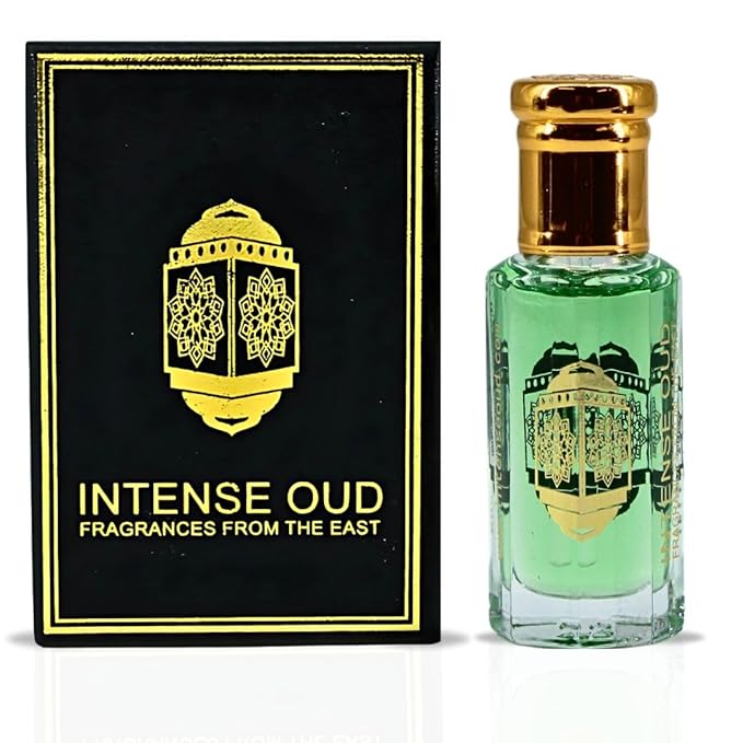 INTENSE OUD Fajr Long Lasting Arabian Perfume Oils for Women 12ML (0.40 OZ) Fragrance Oil with Fresh Citrus, Warm Musk, Sandalwood & Amber Notes - Concentrated Perfume Oil in Black Gift Box