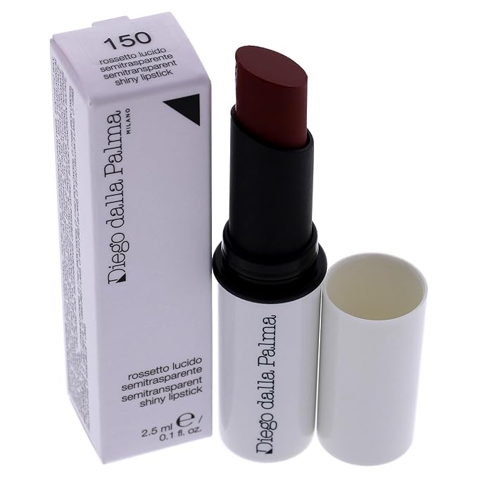 Diego Dalla Palma Semi-Transparent Shiny Lipstick, 150/Bordeaux, 0.1 Fl Oz