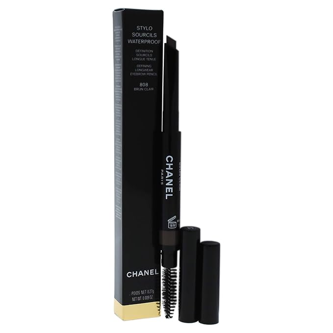 Chanel Stylo Sourcils Waterproof Eyebrow Pencil, 808 Brun Clair, 0.09 Ounce