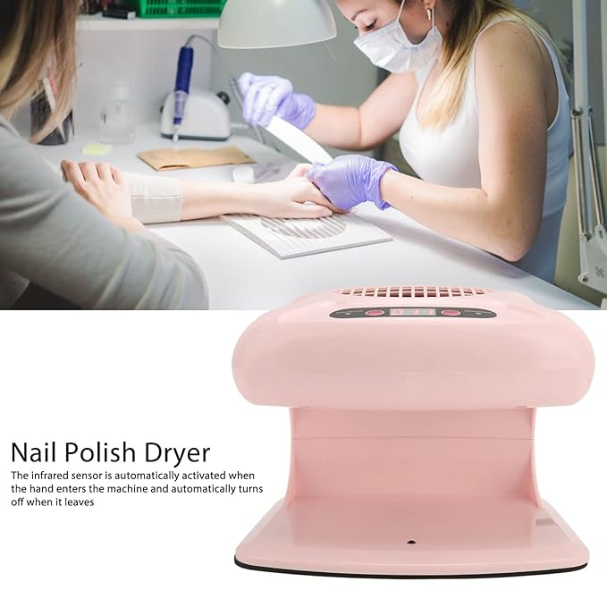Air Nail Dryer, Air Nail Fan Blow Dryer for Both Hands and Feet, Air Nail Fan Blow Dryer for Regular Nail Polish, Automatic Induction Cold Hot Air