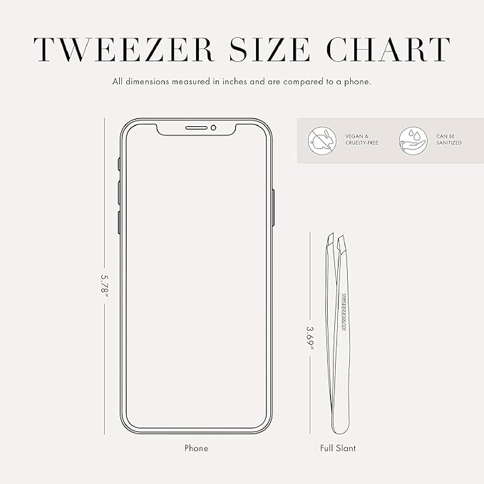 Tweezerman Stainless Steel Slant Tweezer - Eyebrow Tweezers for Women and Men (Platinum Silver)