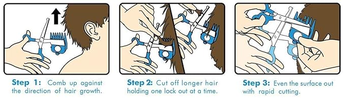 Calming Clipper® - The Silent, Gentle Haircutting Kit for Children with Autism and Sensory Sensitivity - Includes Barber Cape (21pcs RH + Sharpener)