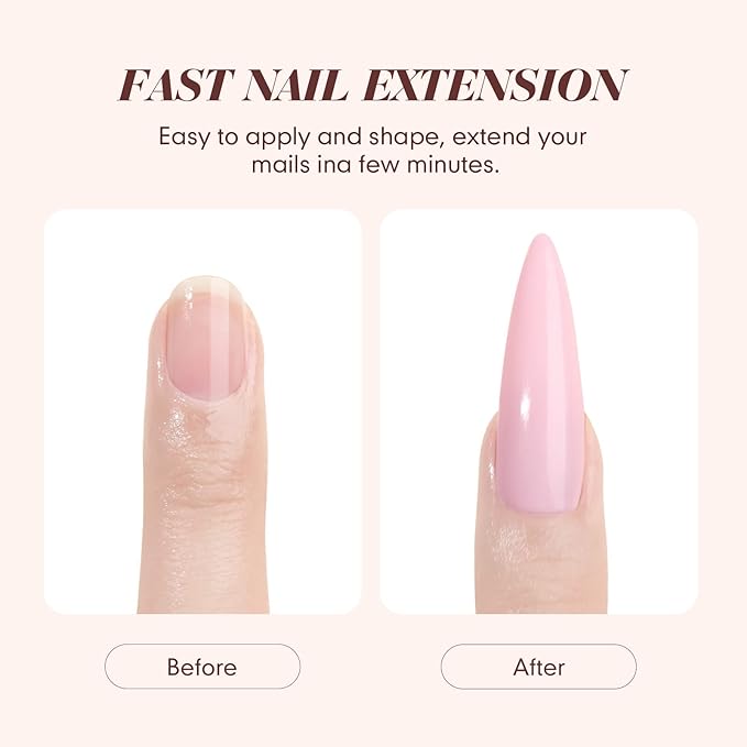 Saviland Acrylic Nail Starter Kit: Clear Pink Nude Acrylic Powder & Liquid, Brush, Files, Forms, Press On Nails, Home Practice Set