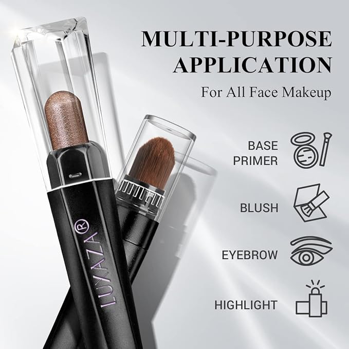 10PCS Eyeshadow Stick Set, Shimmer And Neutral Brown Metallic Eye Shadow sticks,Cream Eyeshadow Pencil Crayon with Smudge-proof & Waterproof,Eye Brightener Stick Makeup Sets