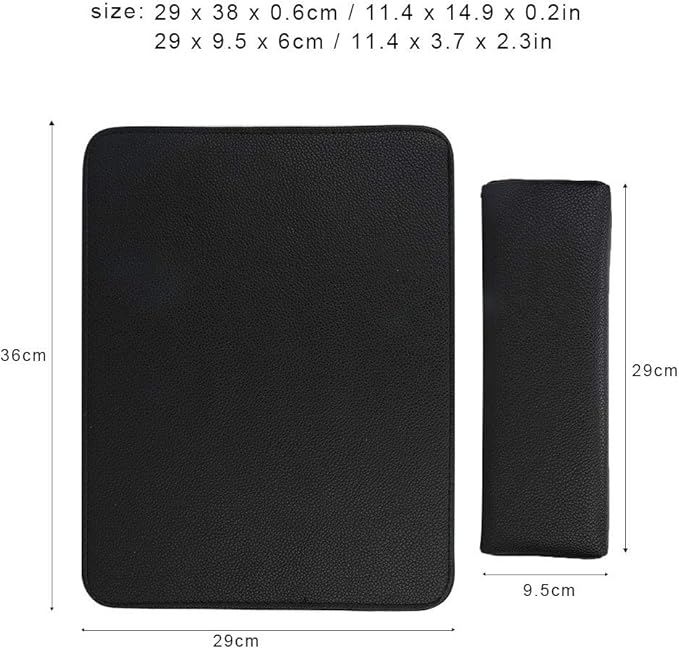 Nail Pillow,Durable Soft Washable Nail Art Hand Pillow Arm Rest Holder Cushion Mat Set Manicure Tool for Beauty Salon (Black)