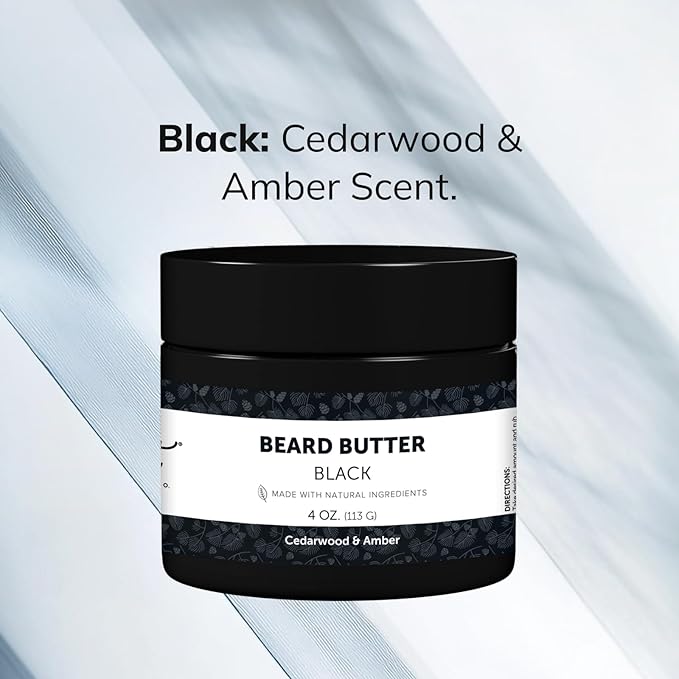 Detroit Grooming Co. Beard Butter for Men | Softens, Thickens & Hydrates with Safflower Oil & Shea Butter | Black Scent, 4oz