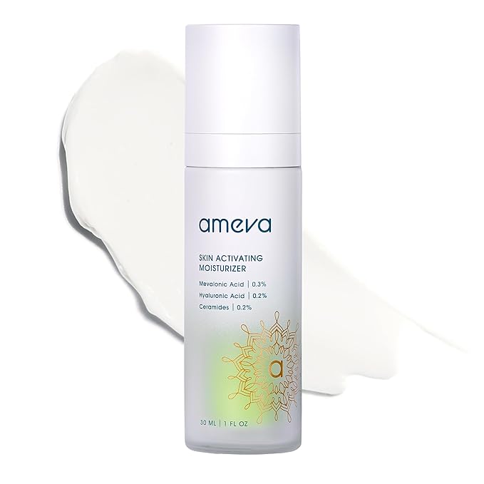 Mevalonic Acid Skin Activating Moisturizer: 100% Plant-Based, Vegan, Anti-Aging Formula, For Sensitive Skin, Boosts Collagen, Hyaluronic Acid and Retinol, Reduces Redness, Jojoba Oil, Ceramides