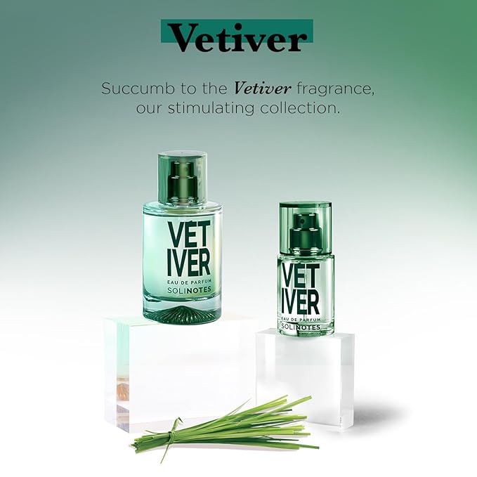 SOLINOTES Vetiver Perfume for Men - Eau De Parfum | Bold and Sensual Adventure - Made in France - Vegan - 1.7 fl.oz