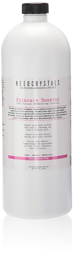 NeedCrystals Microdermabrasion Crystals for Machines, All-Natural Facial Exfoliating Treatment for Dull or Dry Skin, Wrinkles, Blemishes, Scars & More (4 lb, 100 Grit)
