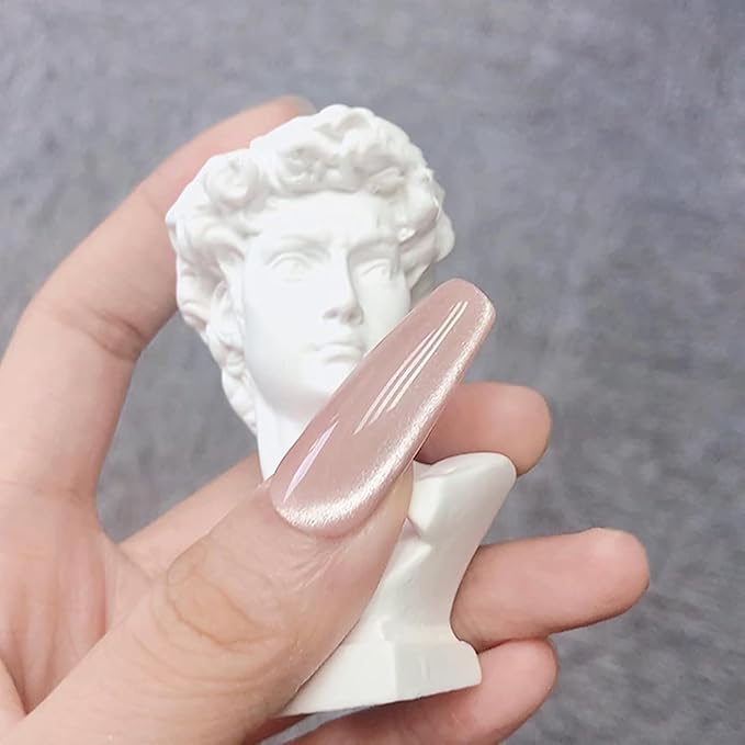 Adhere 5Pcs 12ML Cat Eye Soak Off UV LED Gel Nail Polish Set, Reflective Glitter Cat Eye, Sparkling Diamond Magnetic Transparent Pink Color with Magnet