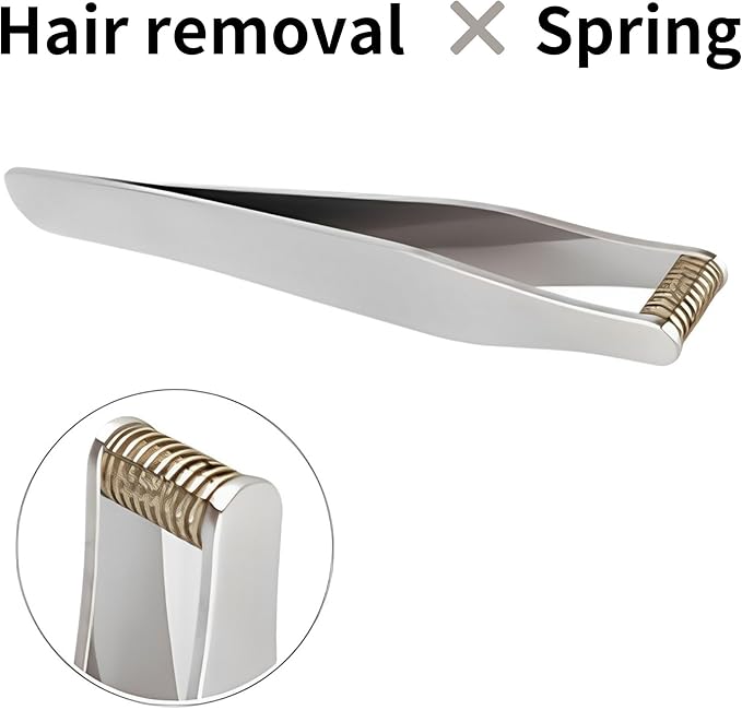 Seki Japan Ear Hair Trimmer Clipper Cutter Tweezers Shape with Spring Safe Design for Hair Removal, Japanese Stainless Steel