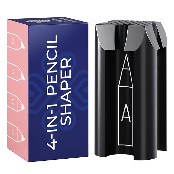 Microblading Supplies 12-PC Black Waterproof Eyebrow Pencil and 4-in-1 Duckbill-Shape Eyebrow Pencil Sharpener Bundle with Blade For Marking, Filling And Outlining, And Permanent Makeup